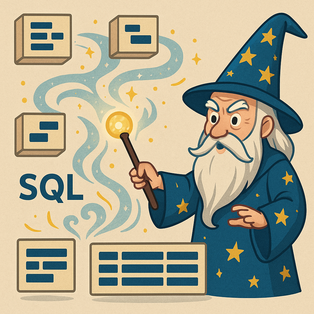 a Wizard commanding data from various sources